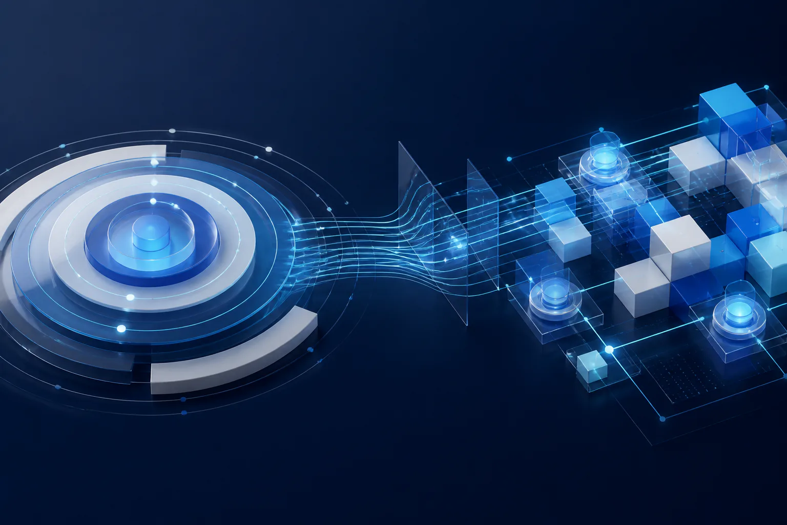 Abstract SAP rollout network spreading from a global core to local nodes